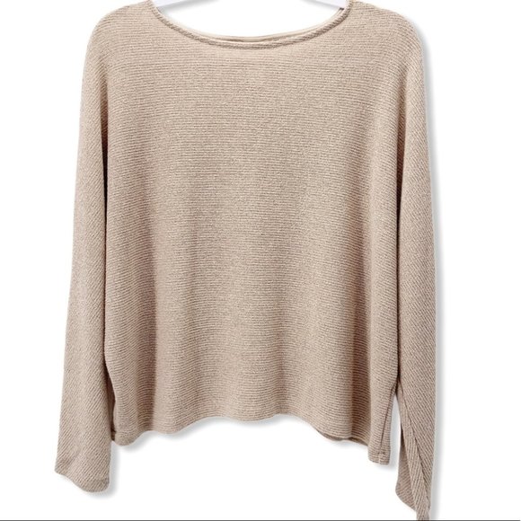 H&M Sweaters - H&M Nude Boxy Knit Drop Shoulder Basic Sweater